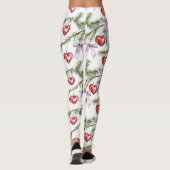 Hearts Trees Red Purple Bows Christmas Leggings (Achterkant)