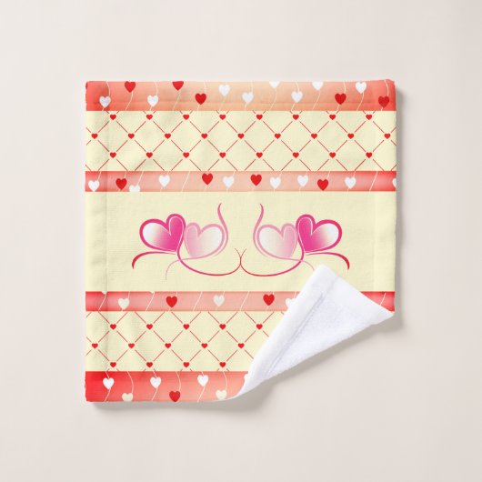Hearts Trendy Bad Handdoek (Wasdoekje)