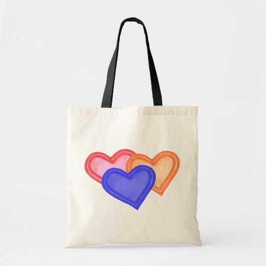 Hearts Trio Bag Tote Bag (Voorkant)