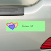Hearts Trio Bumpersticker (Op auto)