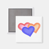 Hearts Trio Magnet (Voorkant / Achterkant)