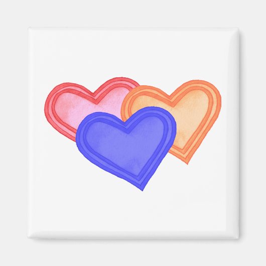 Hearts Trio Magnet (Voorkant)