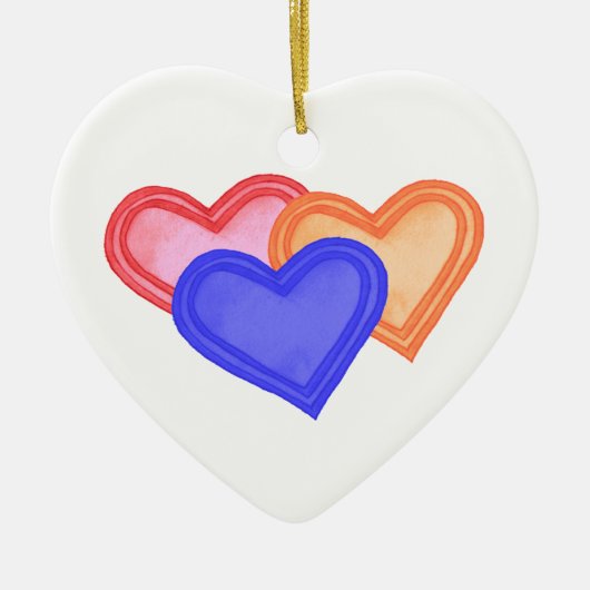 Hearts Trio Ornament (Voorkant)