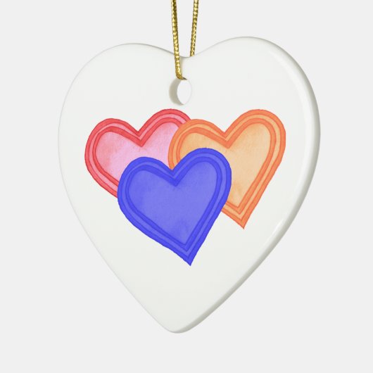 Hearts Trio Ornament (Links)