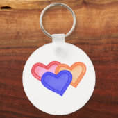 Hearts Trio Sleutelhanger (Voorkant)