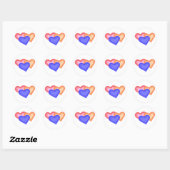 Hearts Trio-Stickers Ronde Sticker (Vel)