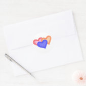 Hearts Trio-Stickers Ronde Sticker (Envelop)