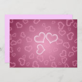 Hearts-uitnodiging Kaart (Voorkant / Achterkant)