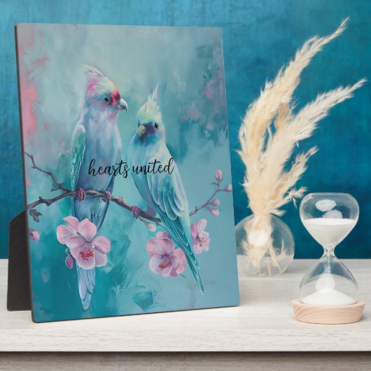 Hearts United Birds Tafelblad Plaque met Ezel Fotoplaat (Zijkant)