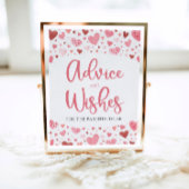 Hearts Valentijn Baby shower Advies en Wensen Poster