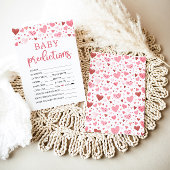Hearts Valentijn Baby shower Baby Voorspelling Spe Kaart