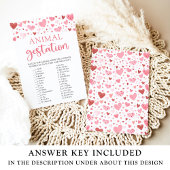 Hearts Valentijn Baby shower Dierlijke Gestatie Sp Kaart