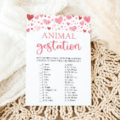 Hearts Valentijn Baby shower Dierlijke Gestatie Sp Kaart