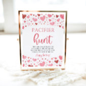 Hearts Valentijn Baby shower Fopspeen Hunt Teken Poster