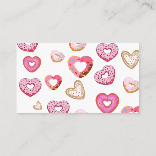 Hearts valentijn donuteert baby shower van het lui informatiekaartje (Achterkant)