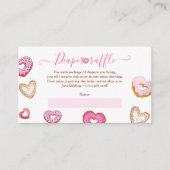 Hearts valentijn donuteert baby shower van het lui informatiekaartje (Voorkant)