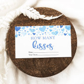 Hearts Valentijn Hoeveel Kisses Baby shower spel Informatiekaartje