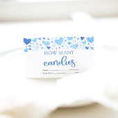 Hearts Valentijn Hoeveel Snoepjes Baby shower spel Informatiekaartje