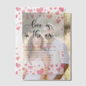 Hearts Valentijn Love is in het Air Vrijgezellenfe Vellum Uitnodigingen (Offset (Koppel))