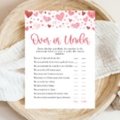 Hearts Valentijn Over of Onder Baby shower spel Kaart