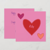  Hearts Valentijn’s Day Kaart (Voorkant / Achterkant)