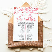 Hearts Valentijn wil dat ze liever Baby shower spe Kaart