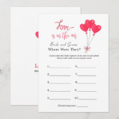 Hearts Valentijns Vrijgezellenfeest spel Kaart (Voorkant / Achterkant)