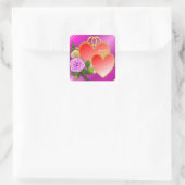 Hearts Valentijnsdag-20362 Vierkante Sticker (Tas)