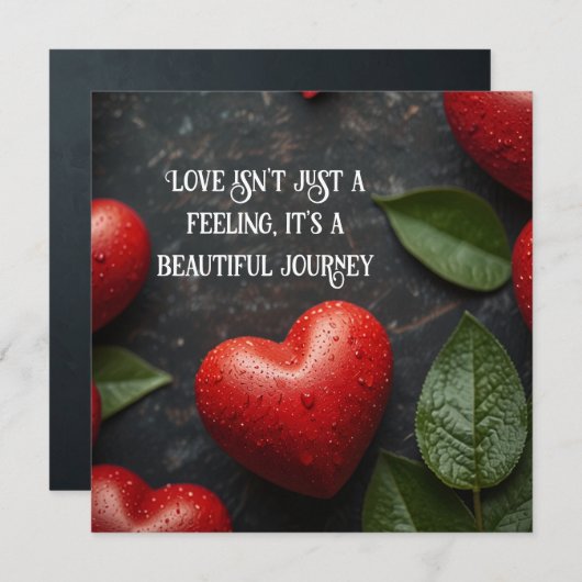 Hearts Valentijnsdag kaarten (Voorkant / Achterkant)