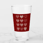 Hearts Valentijnsdag Nine Hearts Valentijn Love Glas (Voorkant)