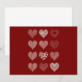 Hearts Valentijnsdag Nine Hearts Valentijn Love Kaart (Voorkant / Achterkant)