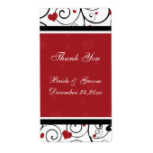 Hearts Valentijnsdag Wedding Labels (Voorkant)