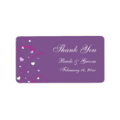 Hearts Valentijnsdag Wedding Labels (Voorkant)