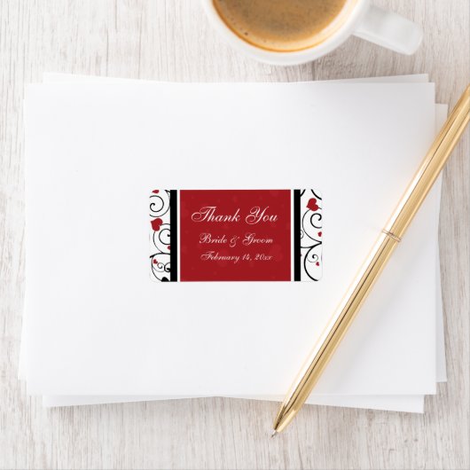 Hearts Valentijnsdag Wedding Labels (Insitu)