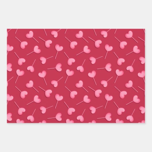 Hearts Valentijnse  Wrapping Paper Sheets (Voorkant)