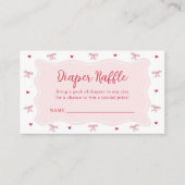 Hearts Valentine Baby Shower Diaper Raffle Tickets Informatiekaartje (Voorkant)