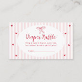Hearts Valentine Baby Shower Diaper Raffle Tickets Informatiekaartje (Voorkant)