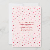 Hearts Valentine Baby Shower Invitation Kaart (Achterkant)