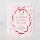 Hearts Valentine Baby Shower Invitation Kaart (Voorkant)
