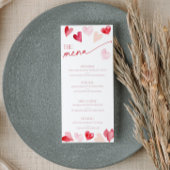 Hearts Valentines Day Food and Drinks Menu Card
