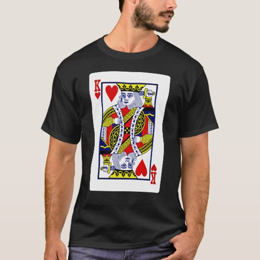 Hearts van het traditionele kaartendek t-shirt (Voorkant)
