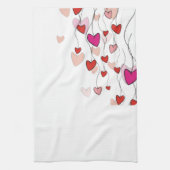 Hearts Vine Kitchen Towel Theedoek (Verticaal)