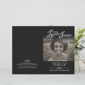 Hearts voor altijd begrafenis zwart, niet gevouwen (Staand voorkant)