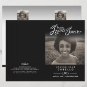 Hearts voor altijd begrafenis zwart, niet gevouwen (Voorkant / Achterkant)