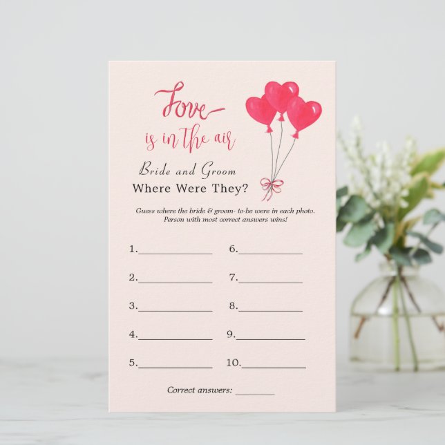 Hearts "Waar waren ze" Vrijgezellenfeest spel (Staand voorkant)