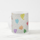 Hearts water color coffee mug matglas koffiemok (Voorkant links)