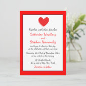 Hearts Weddenschap Rood, zwart en wit Kaart (Staand voorkant)