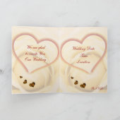 Hearts Wedding Kaart (Binnen)