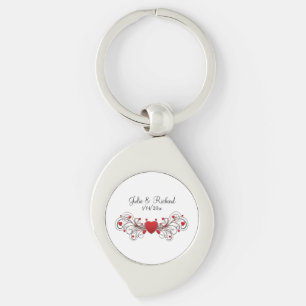 Hearts Wedding Party Gift Sleutelhanger