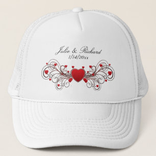 Hearts Wedding Trucker Pet